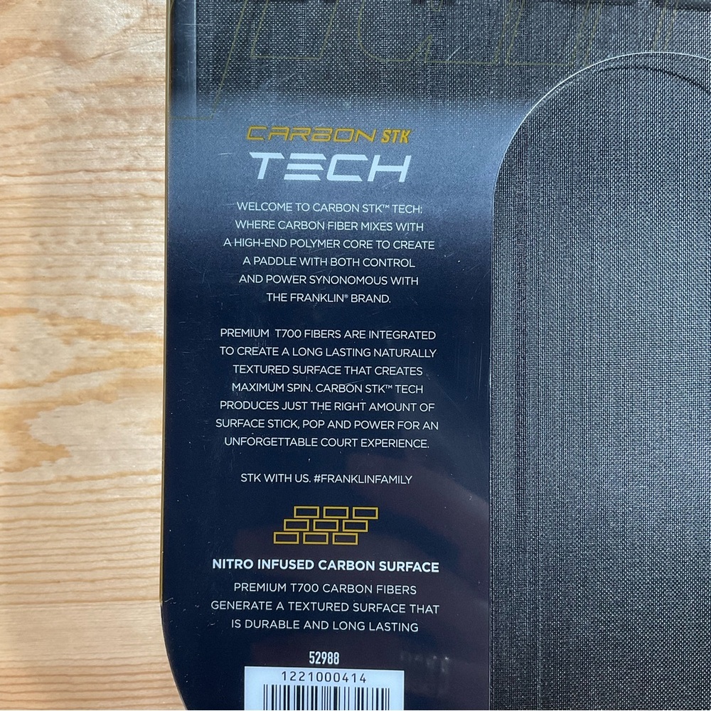 NEW Franklin Sports Signature Series Carbon STK Pickleball Paddle
JW Johnson - Picture 8 of 10